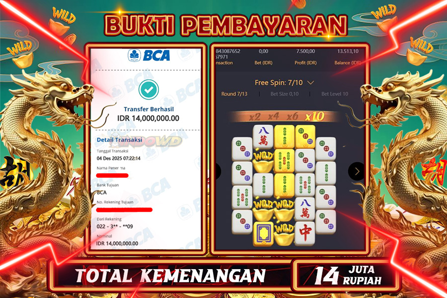 INDOWD JACKPOT SLOT MAHJONG WAYS 2 Rp14.000.000,- LUNAS