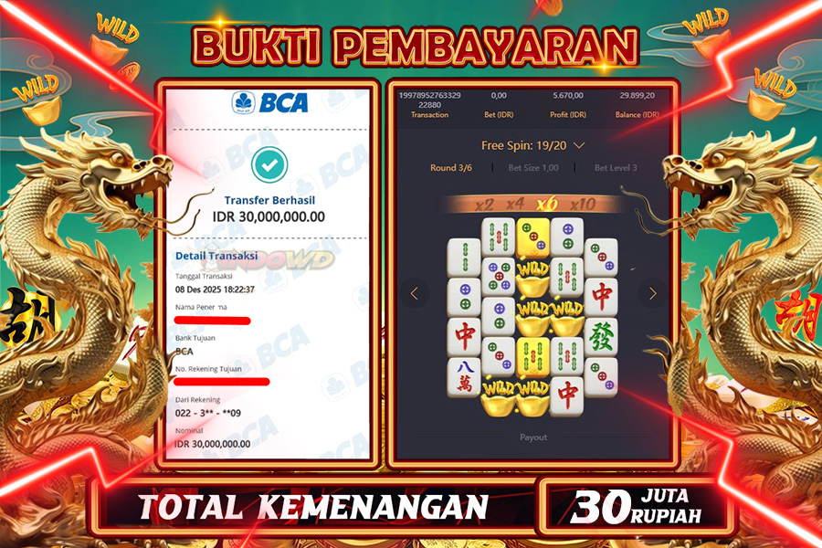 INDOWD JACKPOT SLOT MAHJONG WAYS 2 Rp 30.000.000,- LUNAS