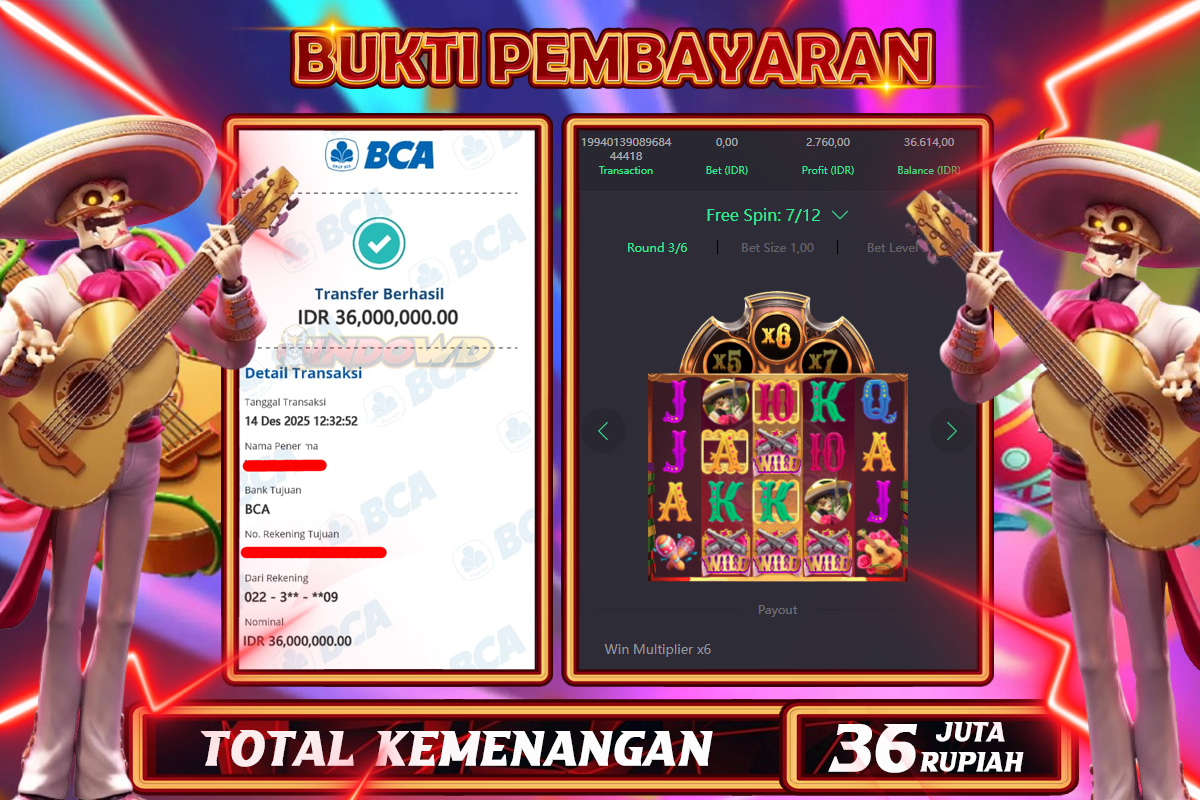 INDOWD JACKPOT SLOT WILD BANDITO Rp 36.000.000,- LUNAS