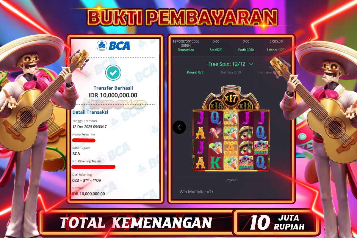 INDOWD JACKPOT SLOT WILD BANDITO Rp 10.000.000,- LUNAS
